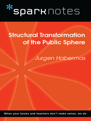cover image of Structural Transformation of the Public Sphere (SparkNotes Philosophy Guide)